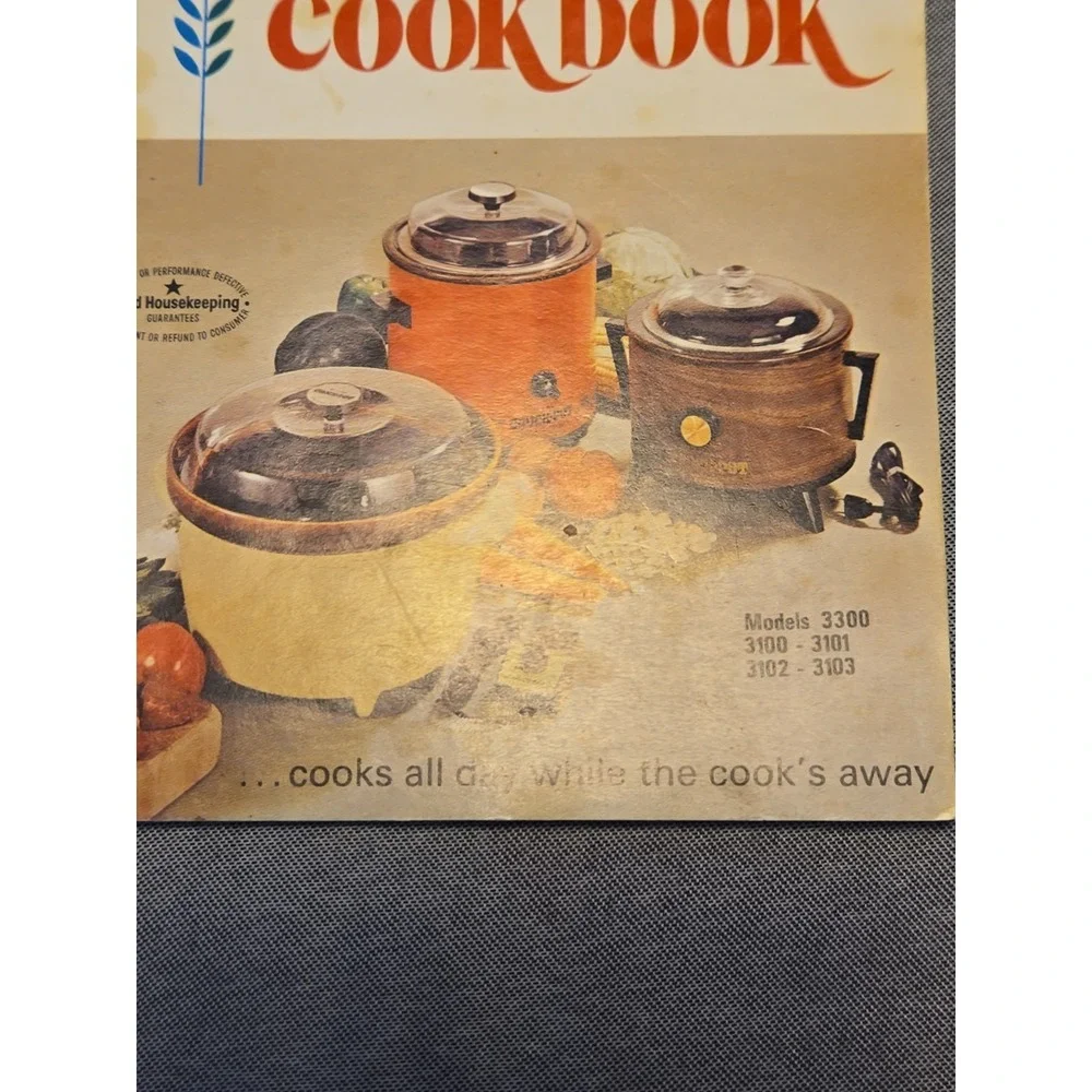 Vintage 1970s Rival Crock Pot Slow Cooker Cookbook Stoneware Recipe Book Retro